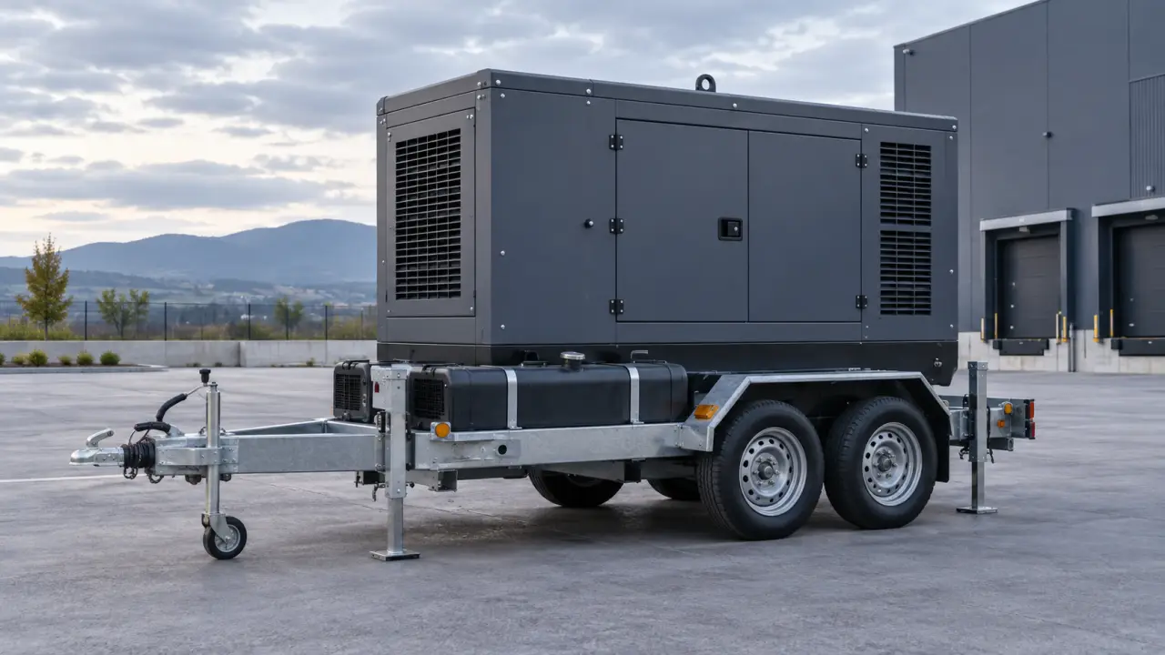 Groupe électrogène sur remorque : 40 kVA, 24 heures d’autonomie, mais quel poids à tracter ?